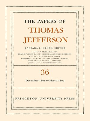 cover image of The Papers of Thomas Jefferson, Volume 36